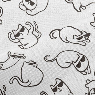 Cute Cat With Sunglasses Performance Linen