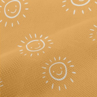 Sun Smiley Face Doodle Performance Linen
