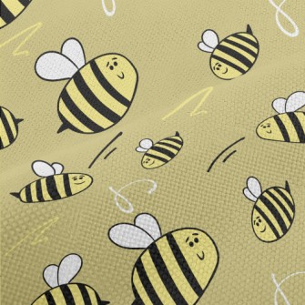 Hand Drawn Bee Doodle Performance Linen