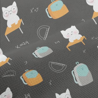 Cute Cat Goes To School Performance Linen