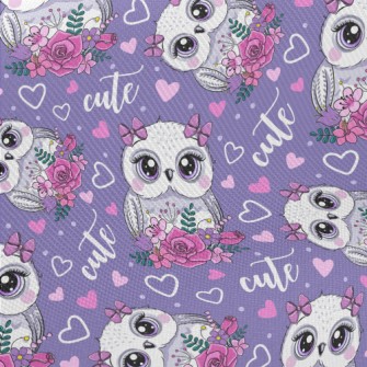 Cute Cartoon Owl Twill