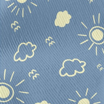 Simple Sun And Clouds Standard Corduroy