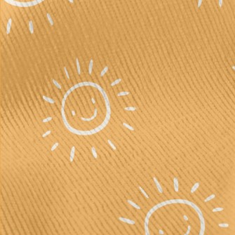 Sun Smiley Face Doodle Standard Corduroy