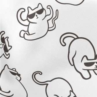 Cute Cat With Sunglasses Stretch Ponte