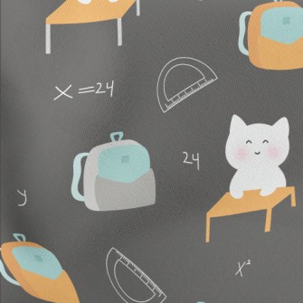 Cute Cat Goes To School Stretch Ponte