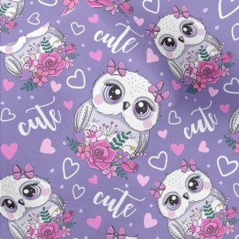 Cute Cartoon Owl Micro Fleece