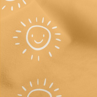 Sun Smiley Face Doodle Micro Fleece