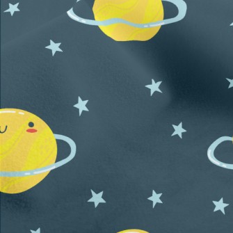 Cartoon Smiley Planet Micro Fleece
