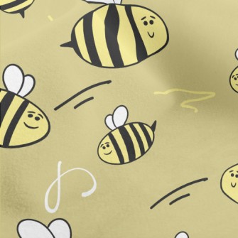 Hand Drawn Bee Doodle Micro Fleece