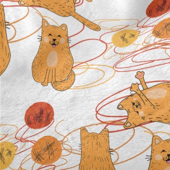 Cat Playing With A Ball Of Yar Minky