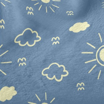 Simple Sun And Clouds Minky