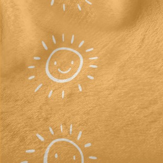 Sun Smiley Face Doodle Minky