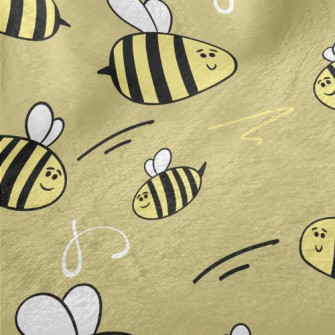 Hand Drawn Bee Doodle Minky