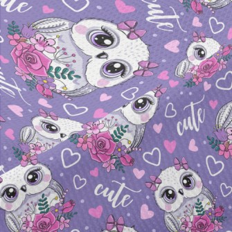 Cute Cartoon Owl Piqué