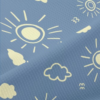 Simple Sun And Clouds Piqué