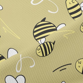 Hand Drawn Bee Doodle Piqué