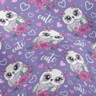 Cute Cartoon Owl Lightweight Performance Linen