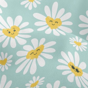 Cute Daisy Doodle Lightweight Performance Linen