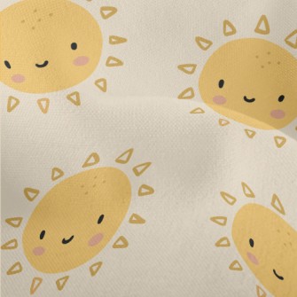 Cute Smiling Sun Lightweight Performance Linen