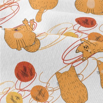 Cat Playing With A Ball Of Yar Modern Jersey