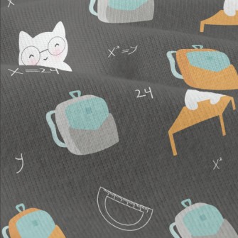 Cute Cat Goes To School Modern Jersey