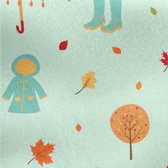 Autumn Rainy Day Jersey Backed Fleece