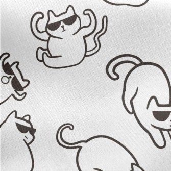 Cute Cat With Sunglasses Jersey Backed Fleece