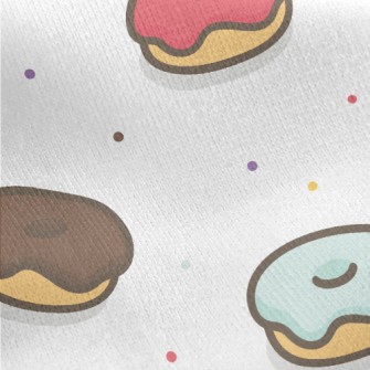 Colorful Jam Donuts Jersey Backed Fleece