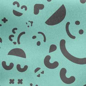 Emotional Emoticons Jersey Backed Fleece