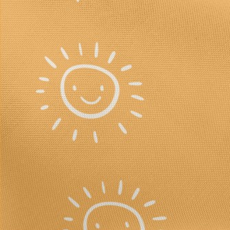 Sun Smiley Face Doodle Pongee