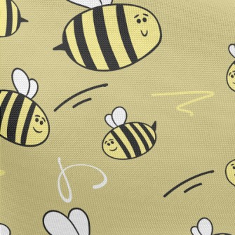 Hand Drawn Bee Doodle Pongee