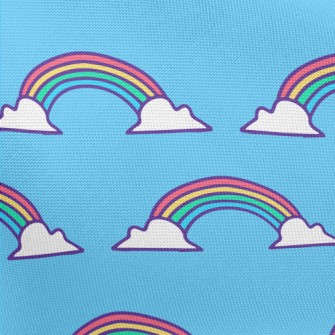Beautiful Rainbow Graffiti Pongee