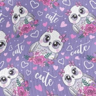 Cute Cartoon Owl Stretch Jersey
