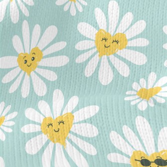 Cute Daisy Doodle Stretch Jersey