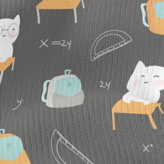 Cute Cat Goes To School Stretch Jersey