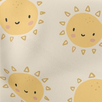 Cute Smiling Sun Lightweight Cotton Poplin