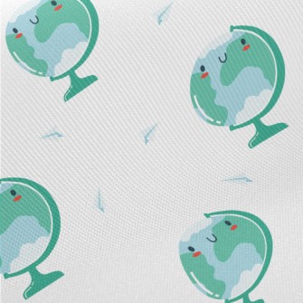 Cute Globe Midweight Cotton Poplin