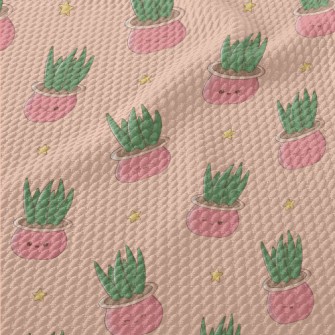 Cute Aloe Vera Pot Birdseye Piqué