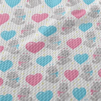 Love Balloon Cat Birdseye Piqué