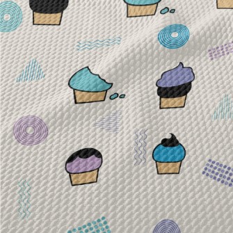 Cartoon Cup Cake Birdseye Piqué
