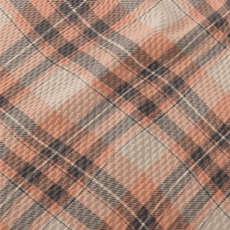 Orange Diamond Pattern Birdseye Piqué