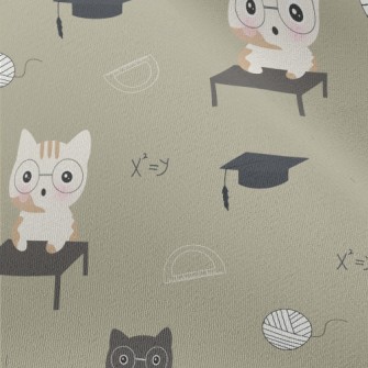 Cats Take Math Lessons Chiffon