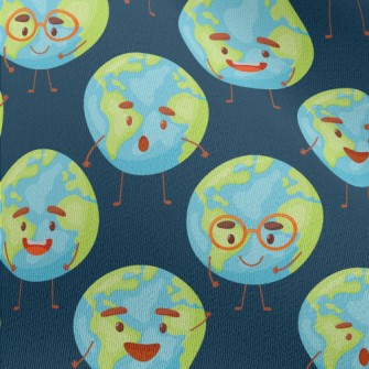 Cute Happy Earth Chiffon