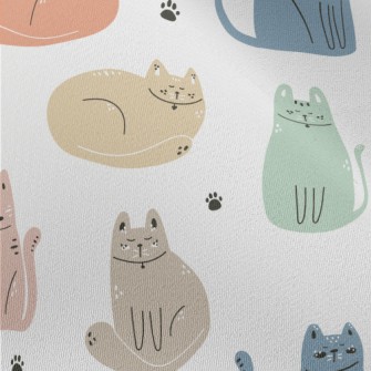 Colorful Tranquil Cat Chiffon