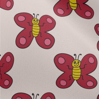 Red Butterfly Graffiti Chiffon