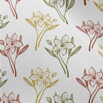 Colored Lilies And Daffodils Chiffon