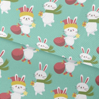 Merry Christmas Bunny Waterproof Oxford
