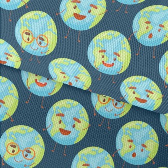Cute Happy Earth Waterproof Oxford