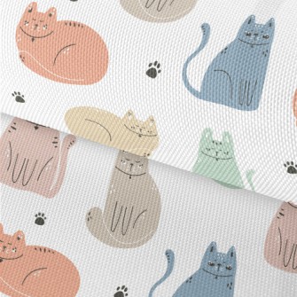 Colorful Tranquil Cat Waterproof Oxford