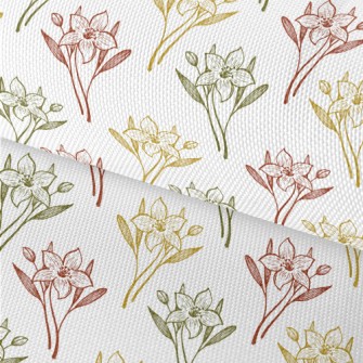 Colored Lilies And Daffodils Waterproof Oxford